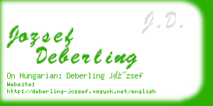 jozsef deberling business card